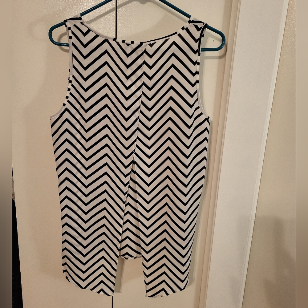 Striped tank top with open back